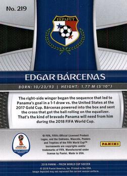2018 Panini Prizm FIFA World Cup #219 Edgar Barcenas Back