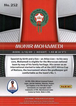 2018 Panini Prizm FIFA World Cup #252 Munir Mohamedi Back