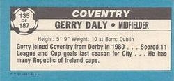 1981-82 Topps Footballer - Singles #135 Gerry Daly Back