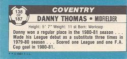 1981-82 Topps Footballer - Singles #138 Danny Thomas Back