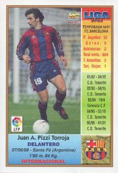 1997-98 Mundicromo Sport Las Fichas de La Liga #42a Pizzi Back