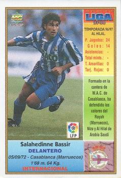 1997-98 Mundicromo Sport Las Fichas de La Liga #62 Salaheddine Bassir Back