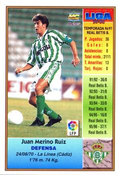 1997-98 Mundicromo Sport Las Fichas de La Liga #75 Merino Back