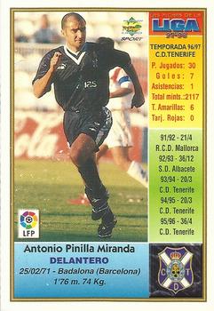 1997-98 Mundicromo Sport Las Fichas de La Liga #189 Pinilla Back