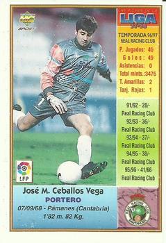 1997-98 Mundicromo Sport Las Fichas de La Liga #257 Ceballos Back