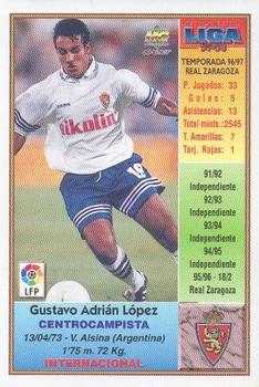 1997-98 Mundicromo Sport Las Fichas de La Liga #291 G. Lopez Back