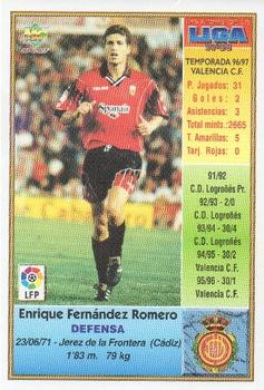 1997-98 Mundicromo Sport Las Fichas de La Liga #406 Romero Back