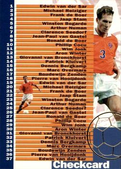 1998 WK 98 Netherlands #75 Checklist Front