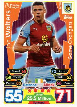 2017-18 Topps Match Attax Premier League - Mega Tin Exclusives : Game Changer #MT49 Jon Walters Front