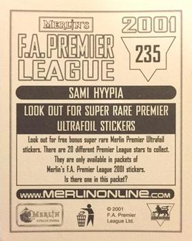 2000-01 Merlin F.A. Premier League 2001 #235 Sami Hyypia Back