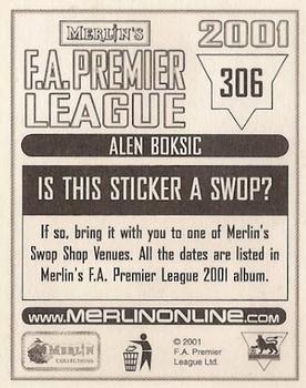 2000-01 Merlin F.A. Premier League 2001 #306 Alen Boksic Back