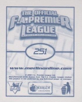 2001-02 Merlin F.A. Premier League 2002 #251 Ian Walker Back