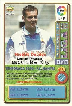 1996-97 Mundicromo Sport Las Fichas de La Liga - Ultima Hora #71 Ouedec Back