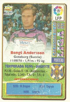 1996-97 Mundicromo Sport Las Fichas de La Liga - Ultima Hora #76 Andersson Back