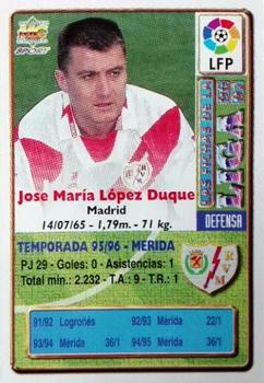 1996-97 Mundicromo Sport Las Fichas de La Liga - Ultima Hora #338 Jose Maria Back