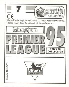 1994-95 Merlin's Premier League 95 #7 Nigel Winterburn Back