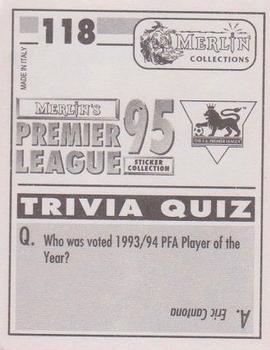 1994-95 Merlin's Premier League 95 #118 Dion Dublin Back