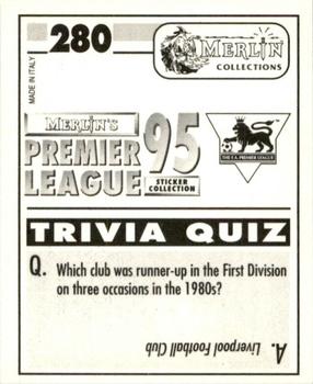1994-95 Merlin's Premier League 95 #280 Peter Beagrie Back