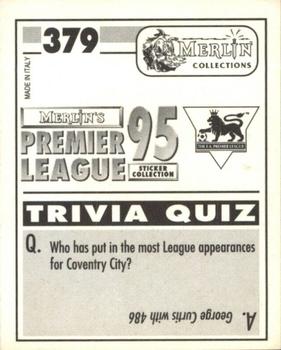 1994-95 Merlin's Premier League 95 #379 Jason Lee Back