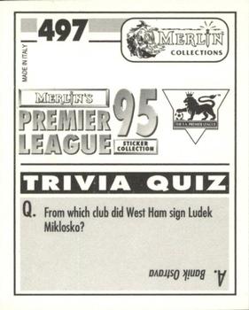 1994-95 Merlin's Premier League 95 #497 Trevor Morley Back