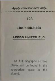 1969-70 FKS Publishers Wonderful World of Soccer Stars #123 Jack Charlton Back