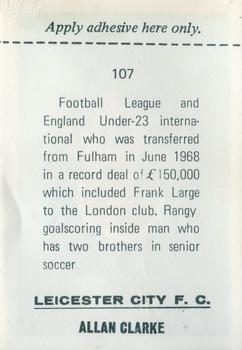 1968-69 FKS Publishers Wonderful World of Soccer Stars #107 Allan Clarke Back
