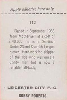 1968-69 FKS Publishers Wonderful World of Soccer Stars #112 Bobby Roberts Back