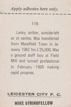 1968-69 FKS Publishers Wonderful World of Soccer Stars #116 Mike Stringfellow Back