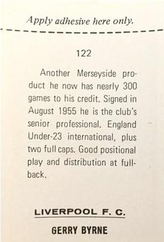 1968-69 FKS Publishers Wonderful World of Soccer Stars #122 Gerry Byrne Back