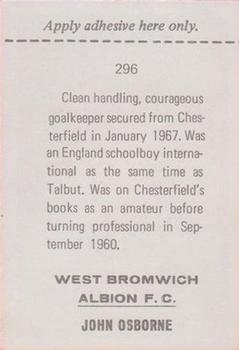 1968-69 FKS Publishers Wonderful World of Soccer Stars #296 John Osborne Back