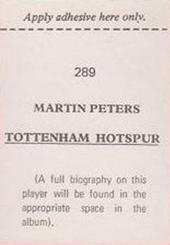 1974-75 FKS Wonderful World of Soccer Stars #289 Martin Peters Back