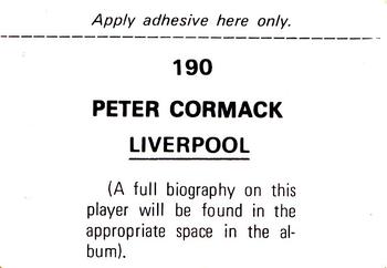 1976-77 FKS Soccer Stars #190 Peter Cormack Back