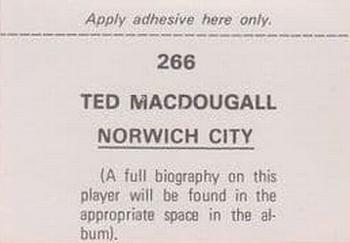 1976-77 FKS Soccer Stars #266 Ted MacDougall Back