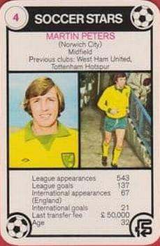 1976-77 FKS Soccer Stars Trump Cards #4 Martin Peters Front