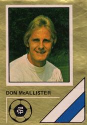 1978 FKS Publishers Soccer Stars Golden Collection #274 Don McAllister Front