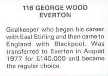 1979-80 FKS Publishers Soccer Stars 80 #116 George Wood Back