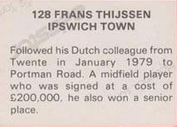 1979-80 FKS Publishers Soccer Stars 80 #128 Frans Thijssen Back