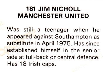 1979-80 FKS Publishers Soccer Stars 80 #181 Jimmy Nicholl Back