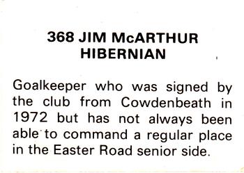 1979-80 FKS Publishers Soccer Stars 80 #368 Jim McArthur Back