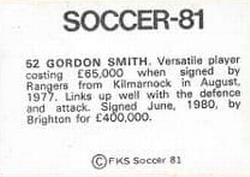 1980-81 FKS Publishers Soccer-81 #52 Gordon Smith Back
