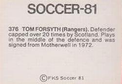 1980-81 FKS Publishers Soccer-81 #376 Tom Forsyth Back