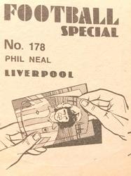 1977-78 Americana Football Special #178 Phil Neal Back