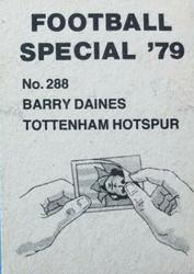 1978-79 Americana Football Special 79 #288 Barry Daines Back