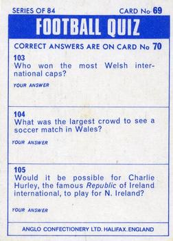1969-70 Anglo Confectionery Football Quiz #69 Peter Knowles Back