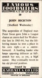 1965-66 Barratt & Co. Famous Footballers (A13) #30 John Hickton Back