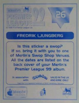 1998-99 Merlin Premier League 99 #26 Fredrik Ljungberg Back