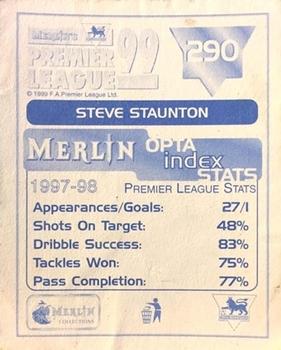 1998-99 Merlin Premier League 99 #290 Steve Staunton Back