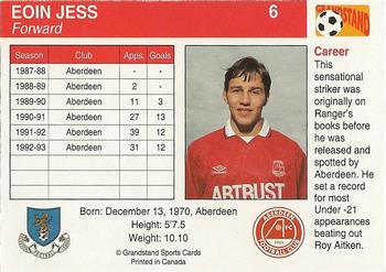 1993-94 Grandstand Footballers #6 Eoin Jess Back