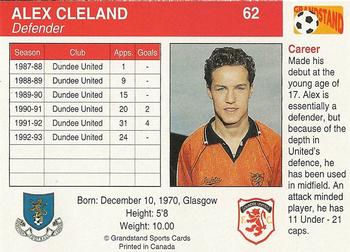 1993-94 Grandstand Footballers #62 Alex Cleland Back