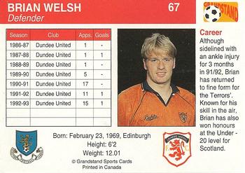 1993-94 Grandstand Footballers #67 Brian Welsh Back